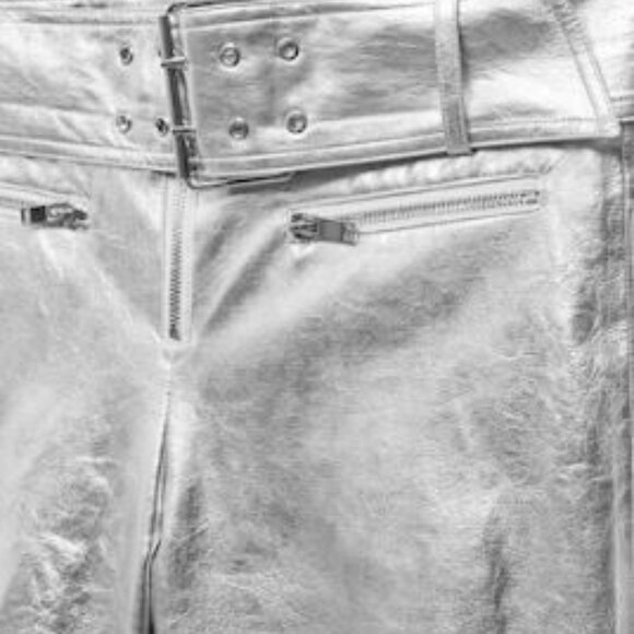 Mango Metallic Pants with Belt - Picture 5 of 7